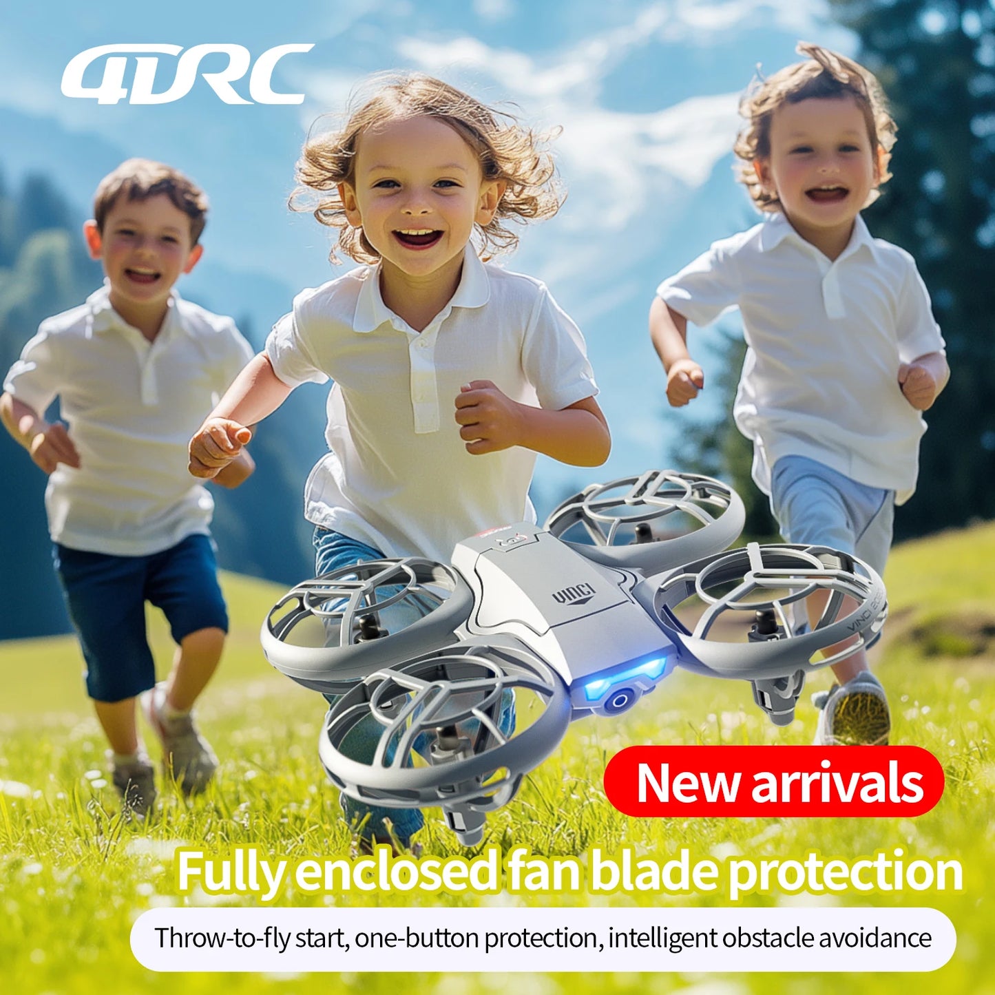 4DRC New V8 Mini Drone 6k profession HD Wide Angle Camera WiFi FPV RC Dron Height Keep Drones Helicopter Kids Toys Gifts