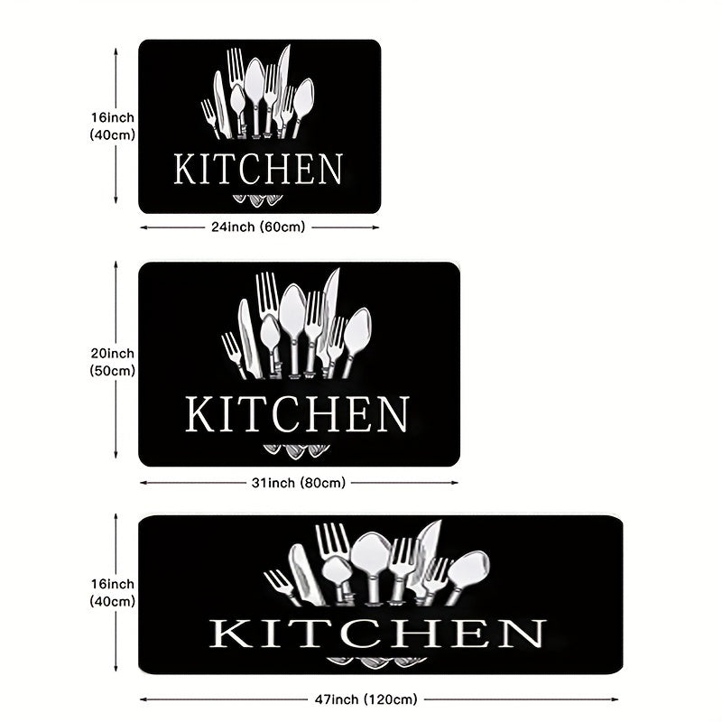 1 piece/black tableware, kitchen floor mat, bathroom carpet, living room, bedroom, and entrance common