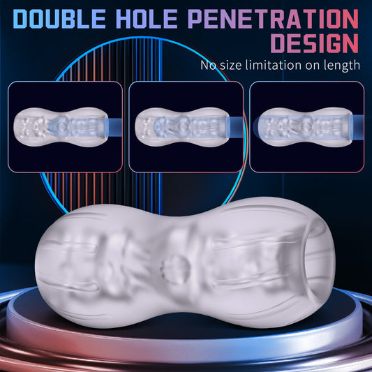1 Transparent Male Masturbator, Male Masturbation Cup, 3D Simulation Pocket Pussy Male Stimulator, Adult Toys, Men's Only, Thru-Through Toys