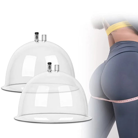 10inch Vacuum Cups Breasts Suction Big Size Buttocks Enlargement Hip Lifting Pump Cupping Machine Replacement With Y-Hose 2pcs