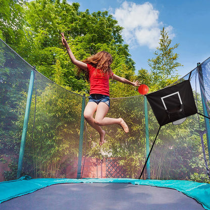 1 Set Trampoline Basketball Hoop with 3 Mini Balls And Pump Weatherproof Easy to Assemble Kids Entertainment Sport Trampoline Ac