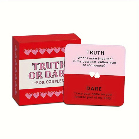1 Box, Couple Mini Version "Real or Bold" Bedroom Fun Card Game, Party Entertainment, Tabletop Game, 18+ Adult Toys, Halloween/Christmas/Valentine's Day Gifts, Couple Romantic Dating Game | 50 Cards |