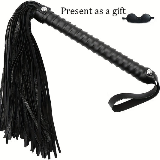1 BDSM Short Nail Leather Whip, Whip, Valentine'S Day Gift, 1ps Leather Eye Mask, Confidential Delivery